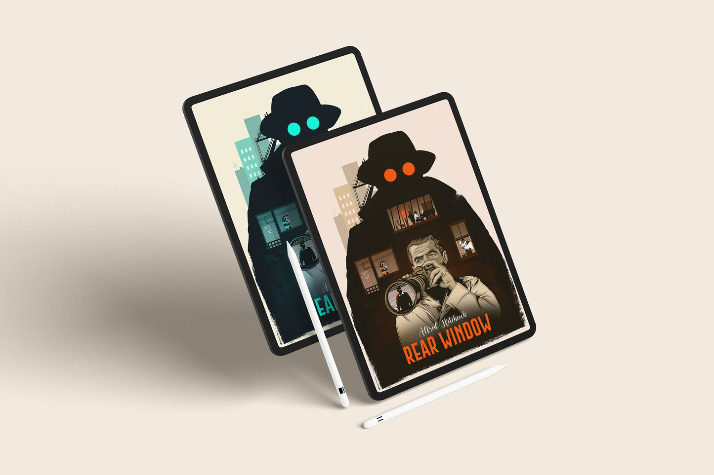 Alfred Hitchcock - Rear Window Poster Print