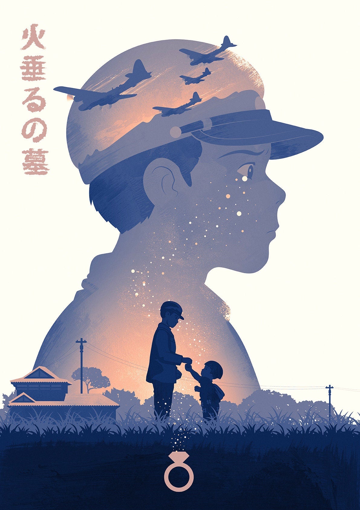 Grave Of The Fireflies Anime Movie Poster Print