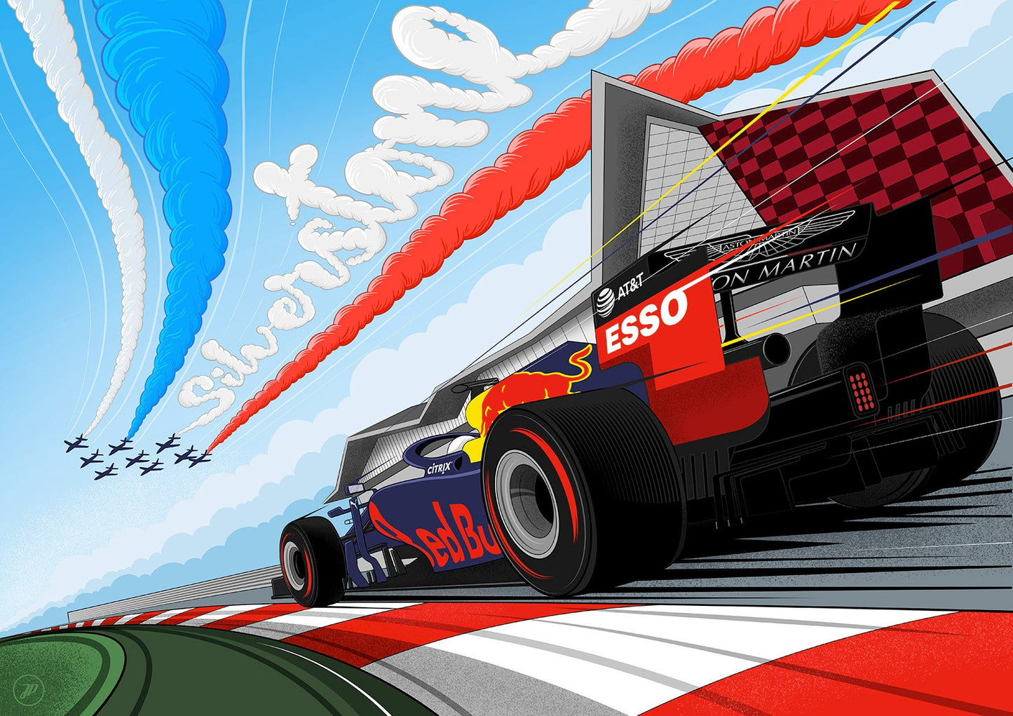 F1 Silverstone RedBull Racing Poster