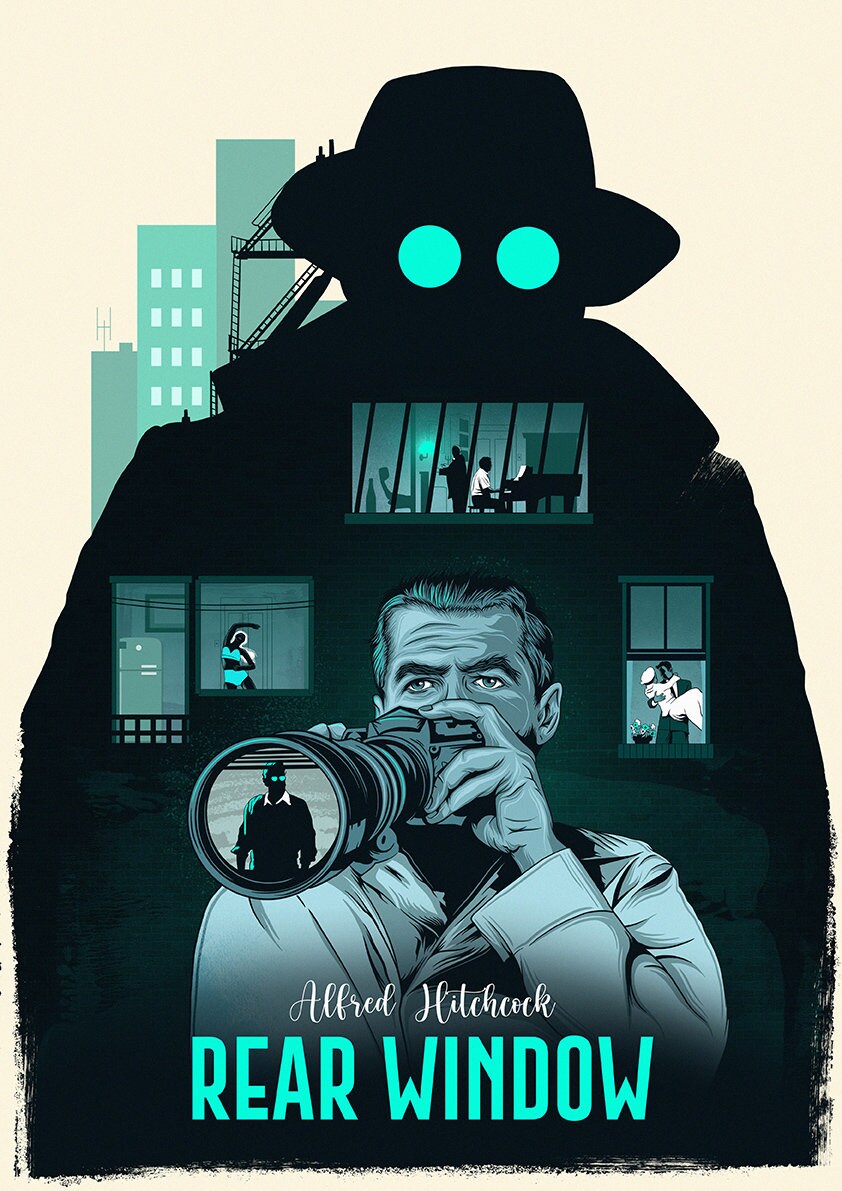Alfred Hitchcock - Rear Window Poster Print