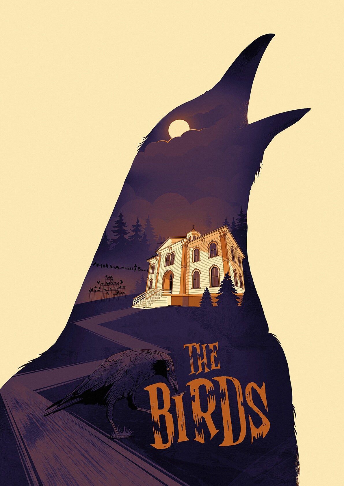 Alfred Hitchcock The Birds Poster Print