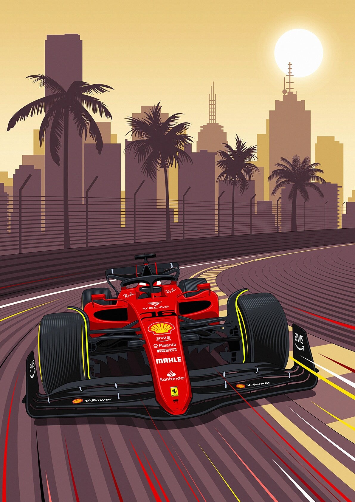 F1 Ferrari Australia Formula 1 Poster Print - Charles LeClerc