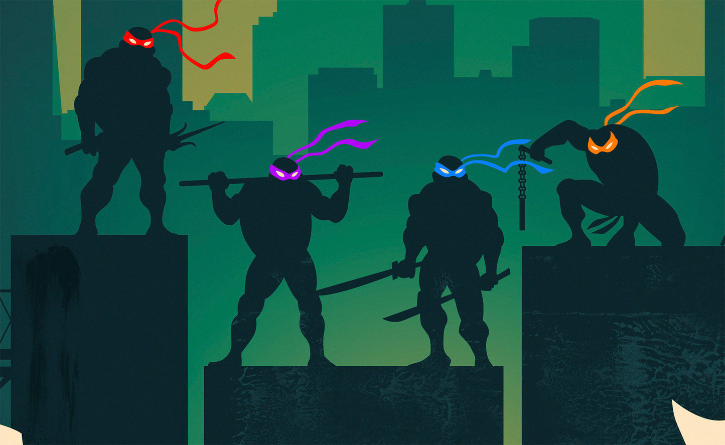 Teenage Mutant Hero Turtles Poster TMHT Print