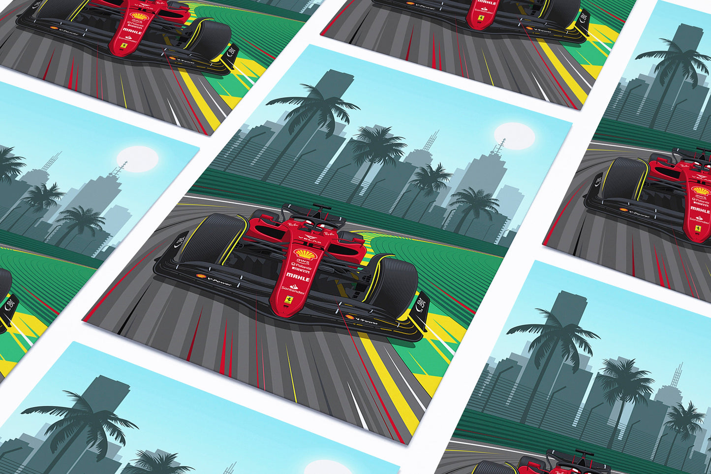 F1 Ferrari Australia Formula 1 Poster Print - Charles LeClerc