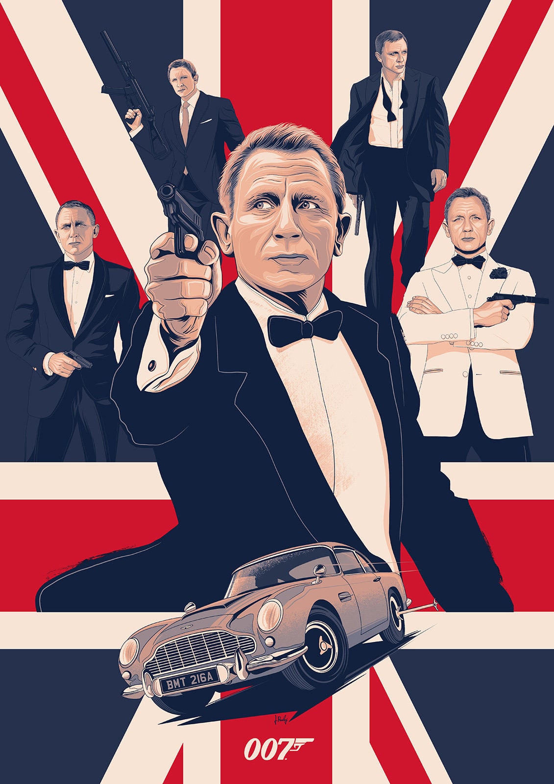007 James Bond - Daniel Craig Celebration Poster Print