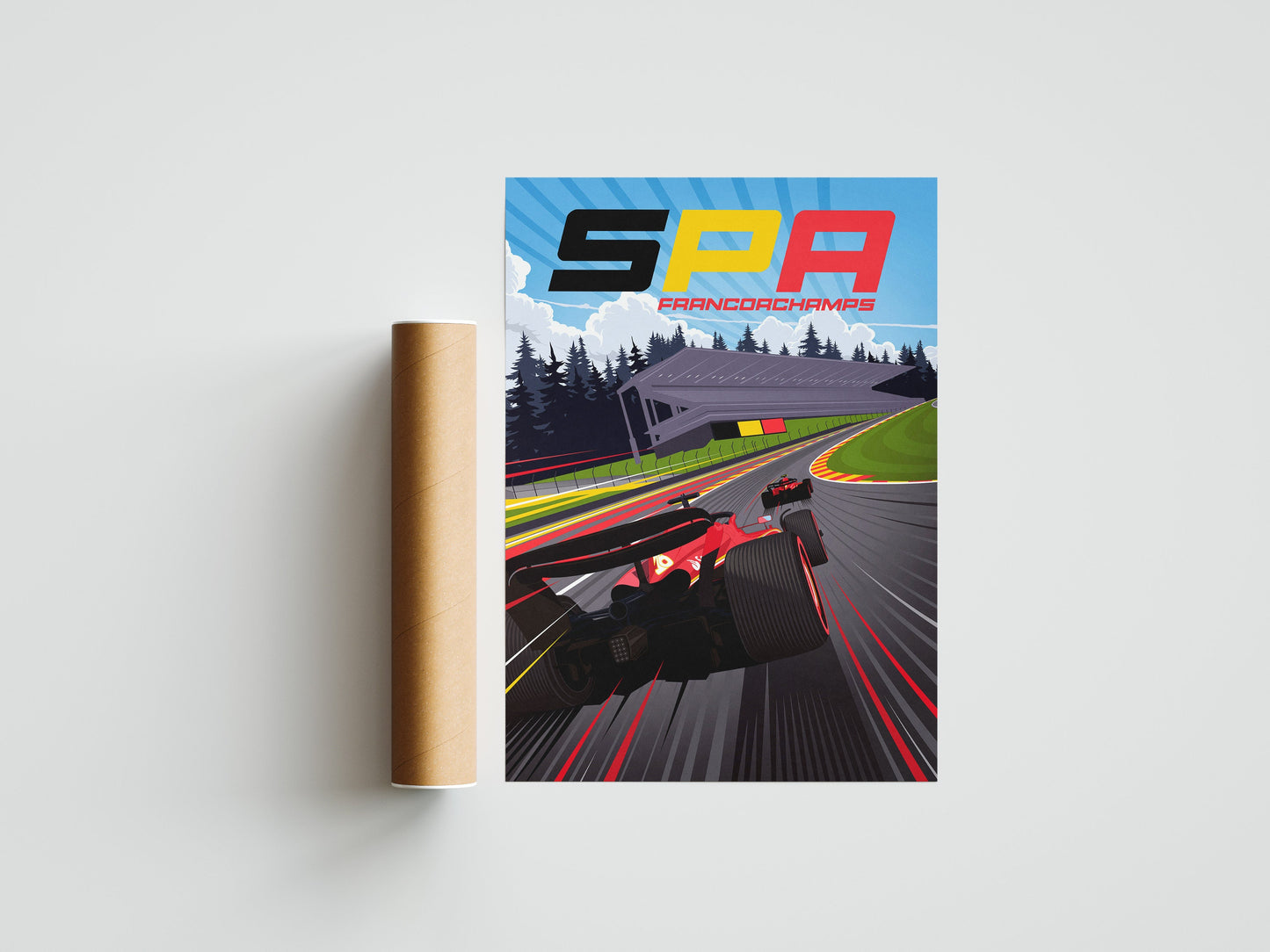 F1 Ferrari Spa Francorchamps Formula 1 Poster Print