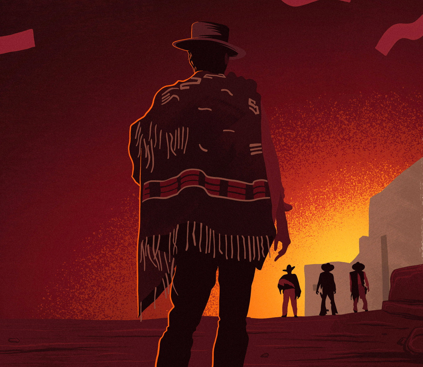 Spaghetti Western - A Fistful Of Dollars | For A Few Dollars More | The Good The Bad And The Ugly | Clint Eastwood | Wild West Poster Print