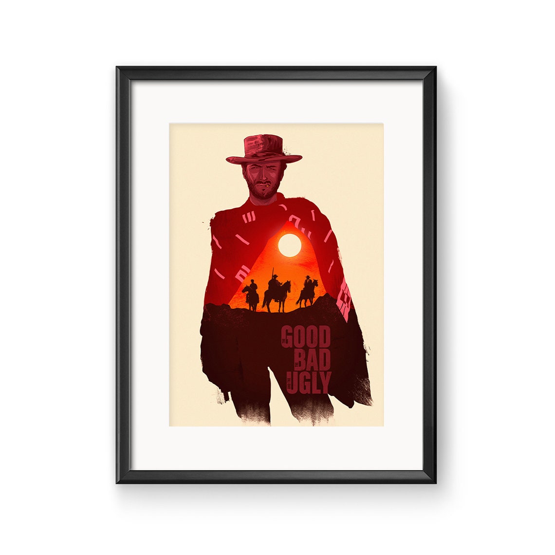 Spaghetti Western - A Fistful Of Dollars | For A Few Dollars More | The Good The Bad And The Ugly | Clint Eastwood | Wild West Poster Print