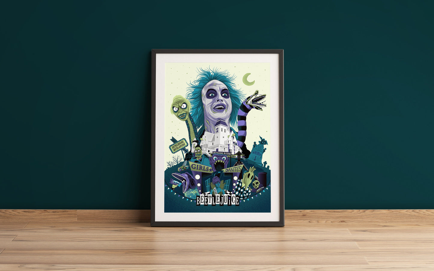 Beetlejuice Poster - Tim Burton 1988 Print