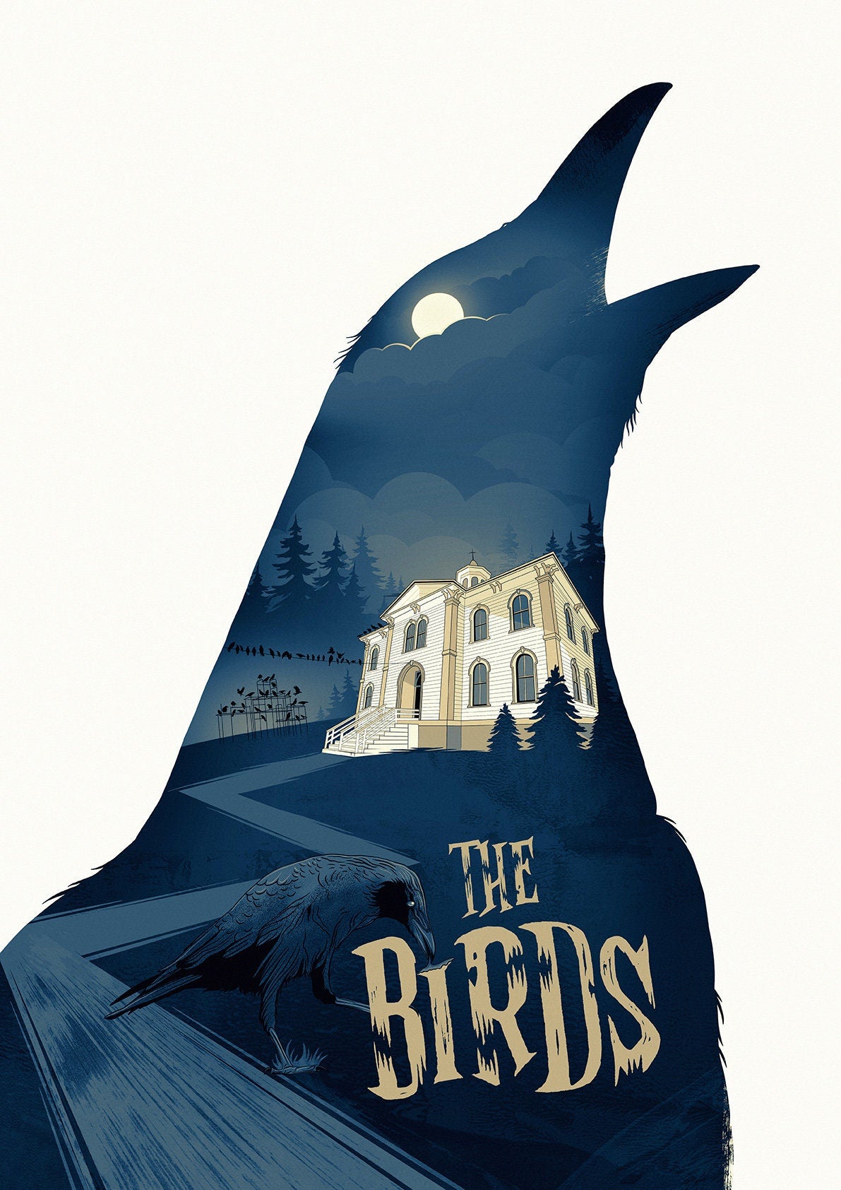 Alfred Hitchcock The Birds Poster Print