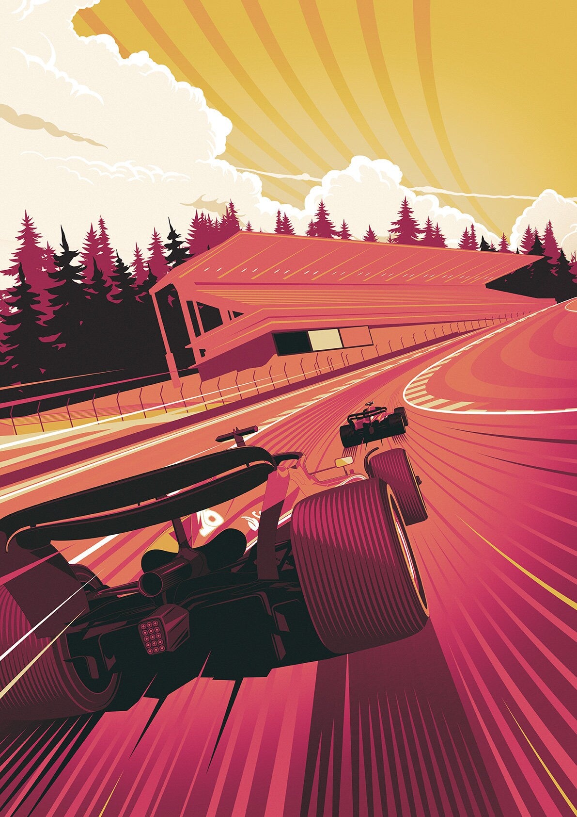 F1 Ferrari Spa Francorchamps Formula 1 Poster Print