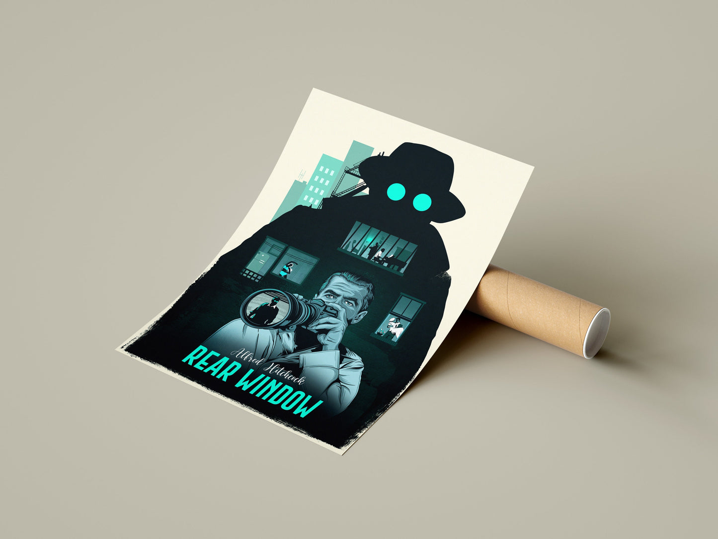 Alfred Hitchcock - Rear Window Poster Print