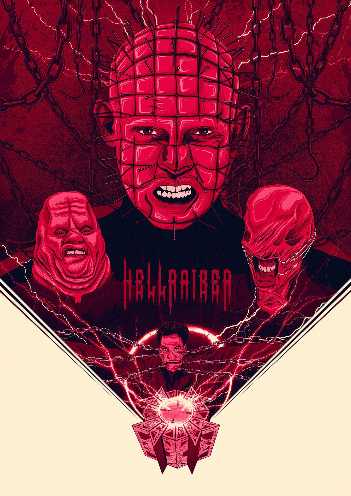 Hellraiser Poster Horror Movie Print - Pinhead