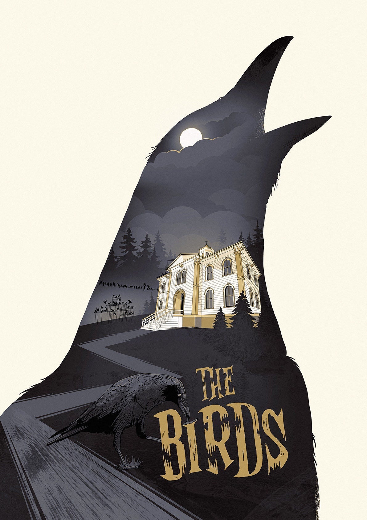 Alfred Hitchcock The Birds Poster Print
