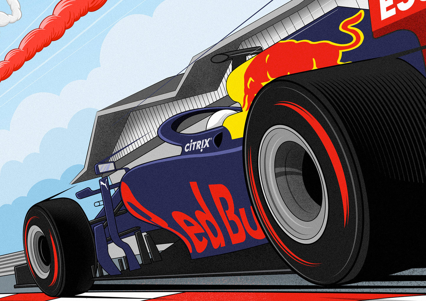 F1 Silverstone RedBull Racing Poster