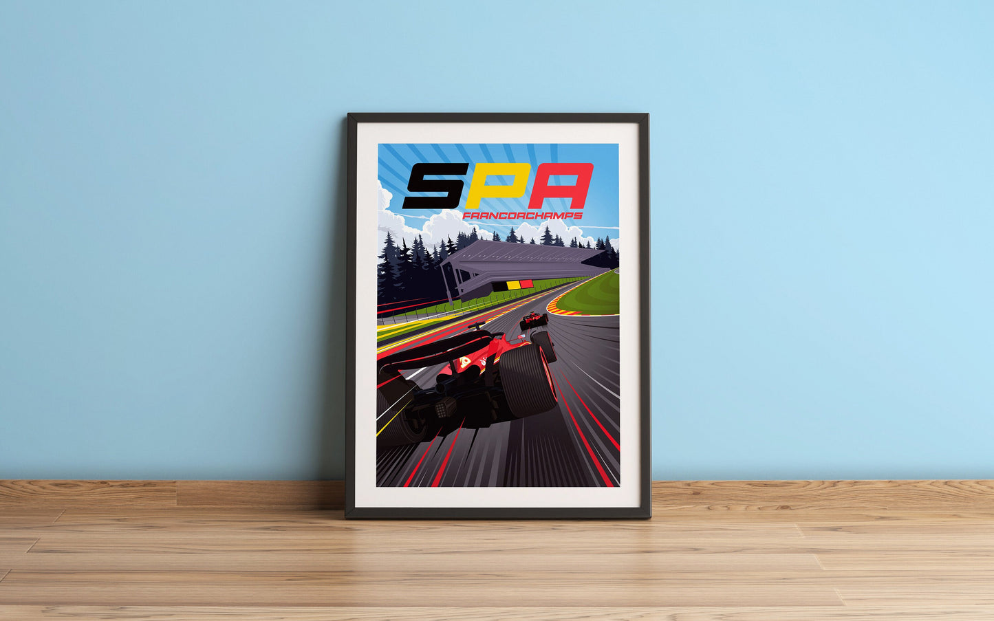 F1 Ferrari Spa Francorchamps Formula 1 Poster Print