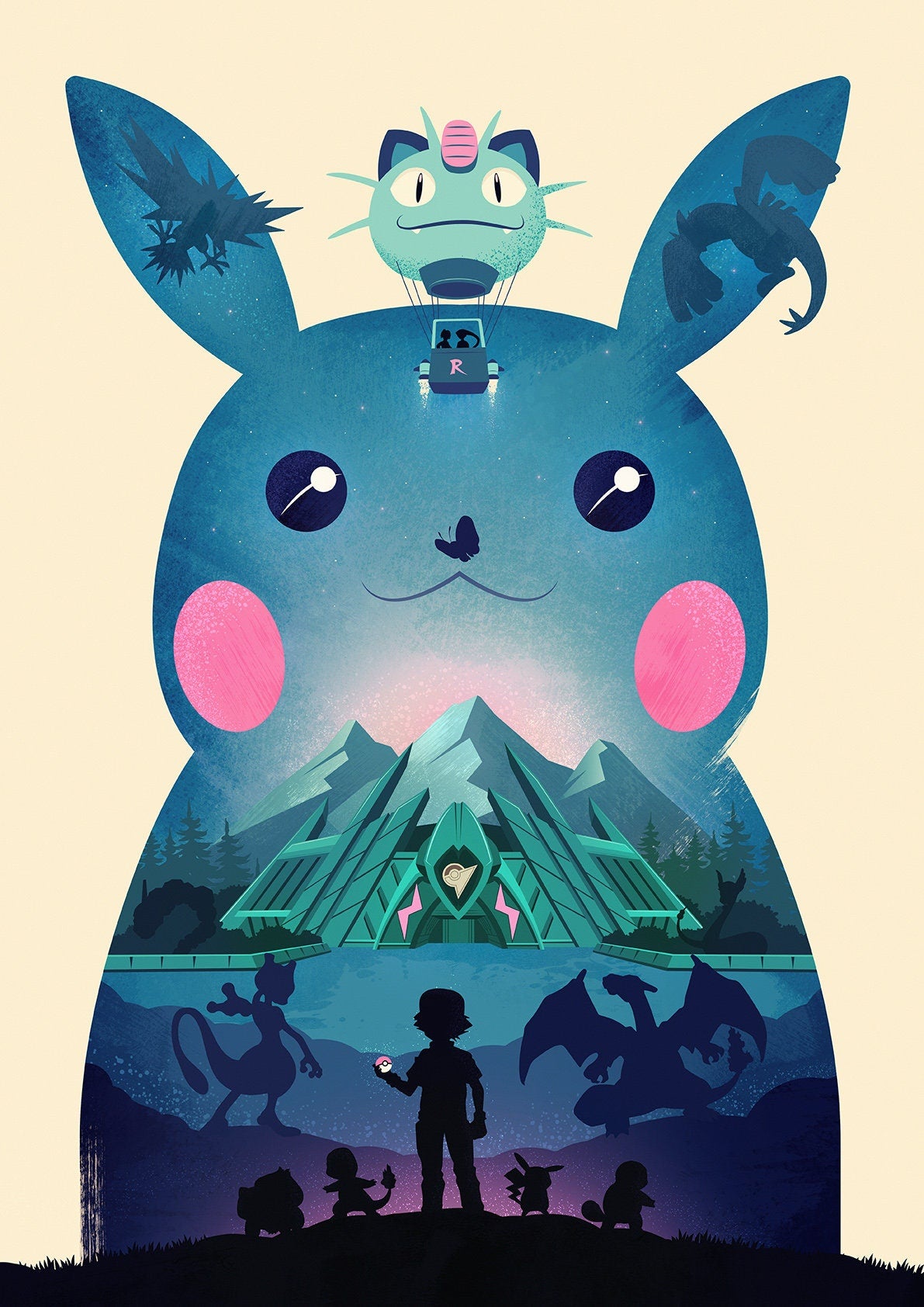 Pokemon Pikachu Poster Print
