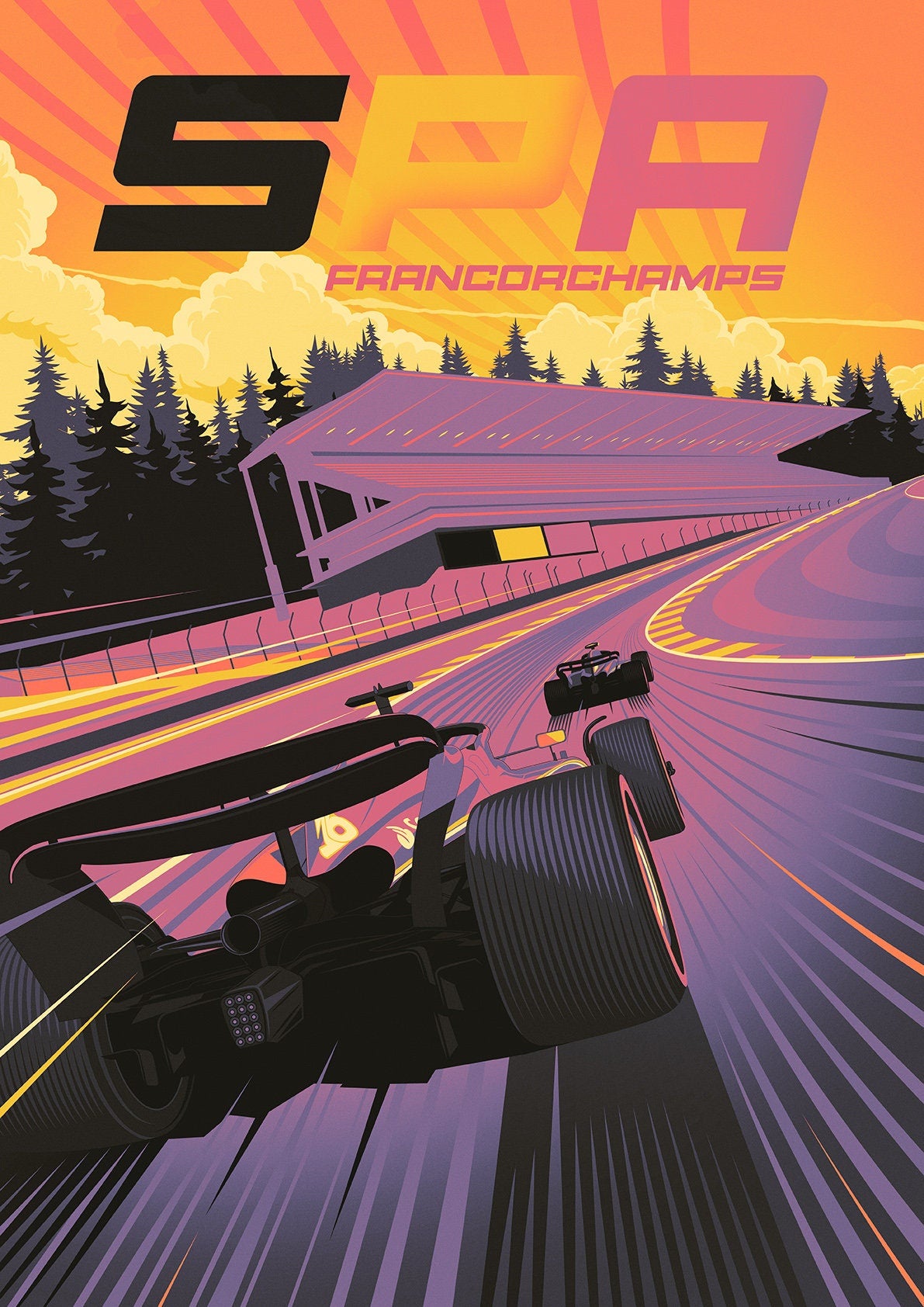 F1 Ferrari Spa Francorchamps Formula 1 Poster Print