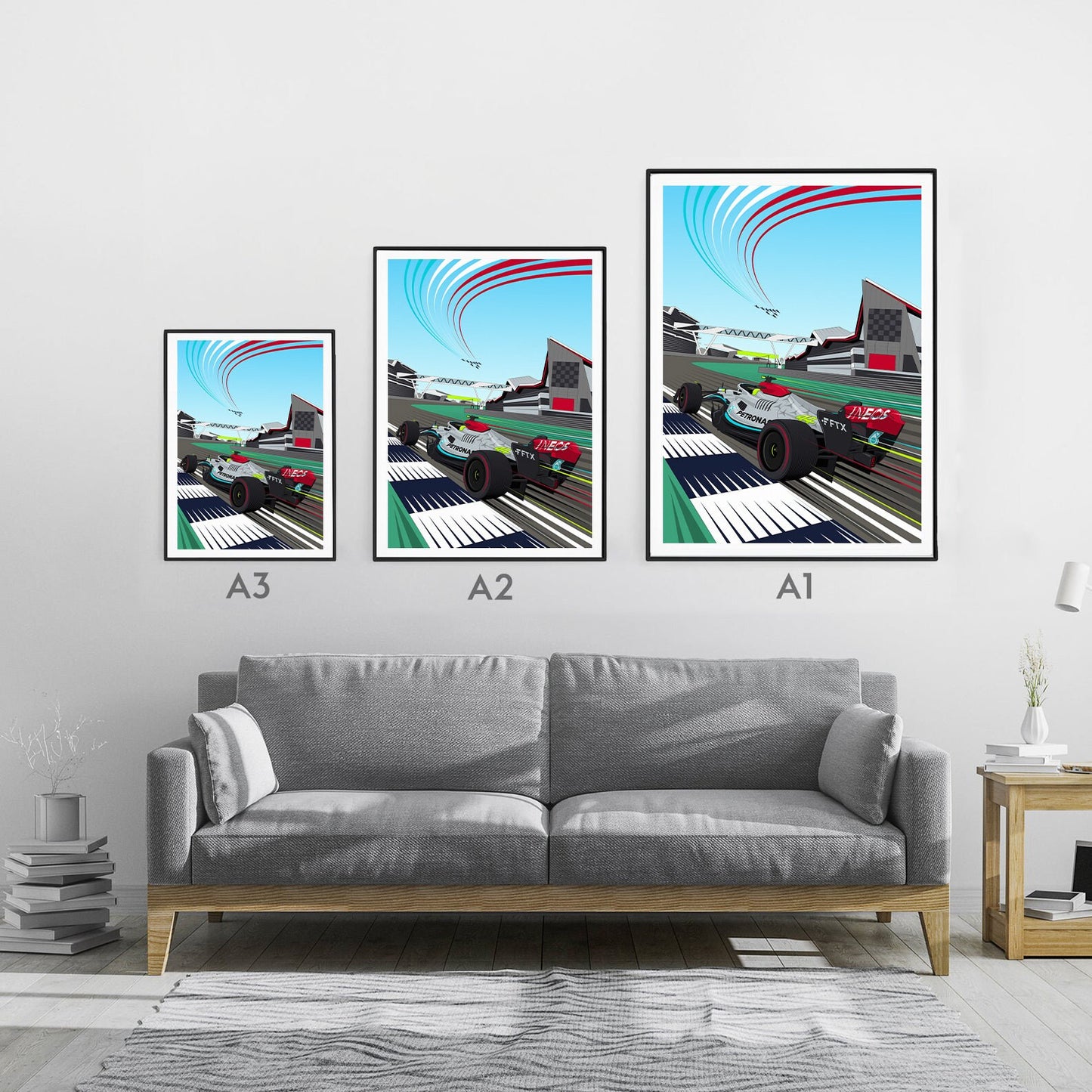 F1 Silverstone Lewis Hamilton Mercedes AMG Formula 1 Poster
