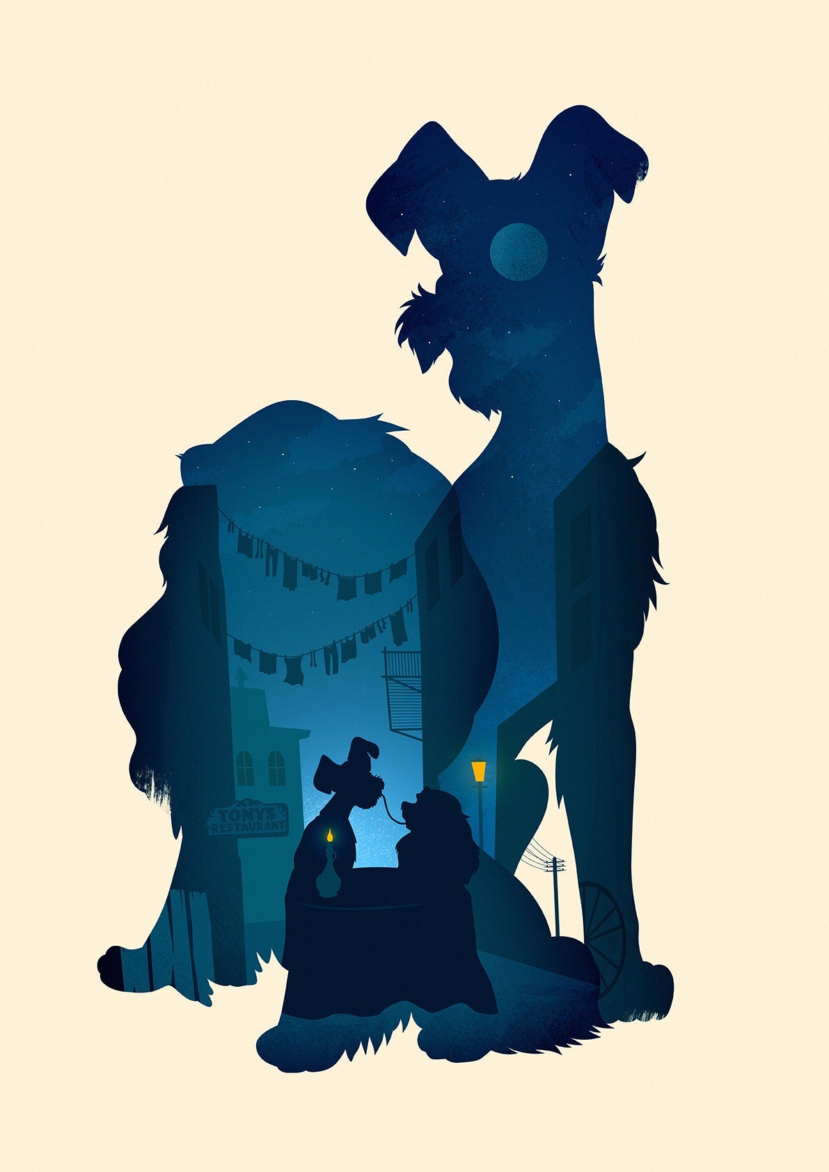 Disney Lady and the Tramp Poster Print