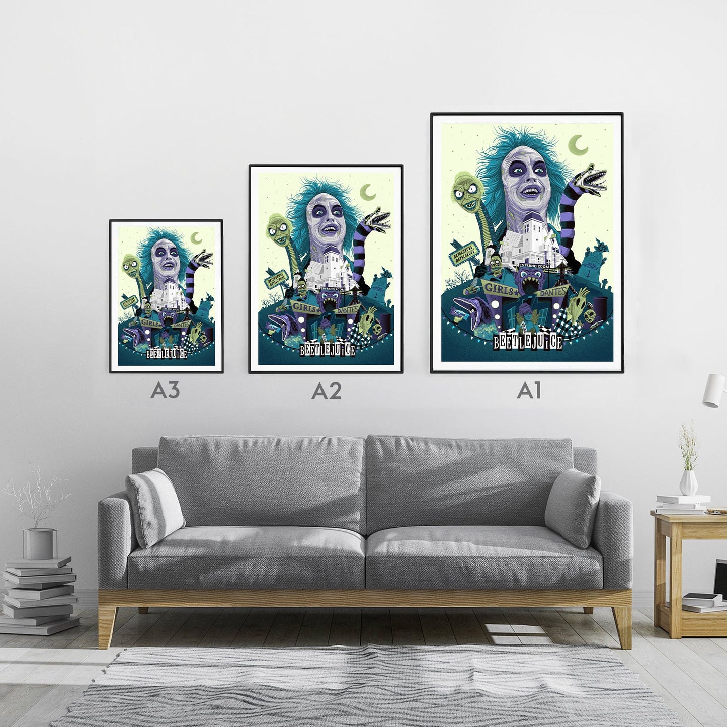 Beetlejuice Poster - Tim Burton 1988 Print