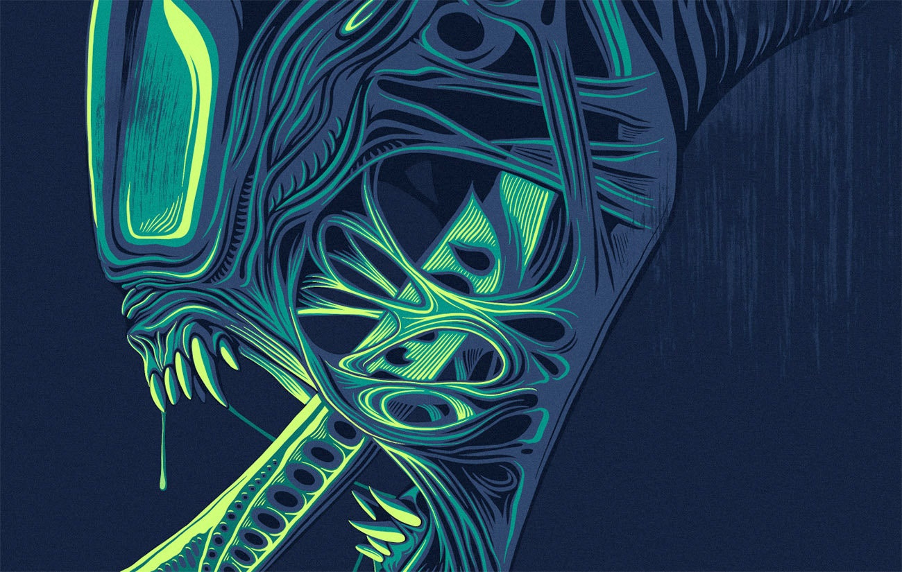 Alien Movie Poster | Aliens Print | Ridley Scott