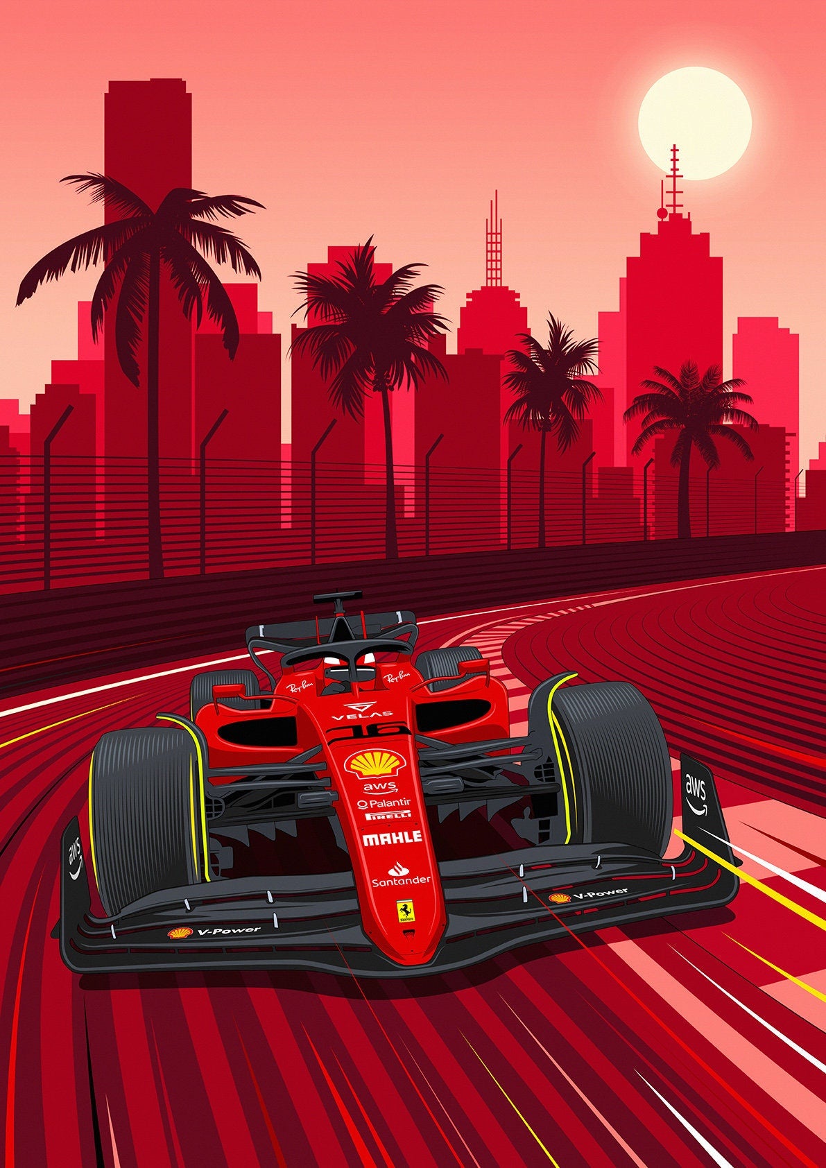 F1 Ferrari Australia Formula 1 Poster Print - Charles LeClerc