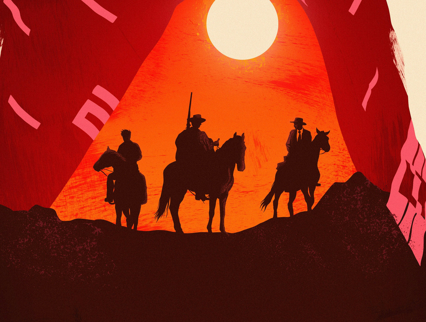 Spaghetti Western - A Fistful Of Dollars | For A Few Dollars More | The Good The Bad And The Ugly | Clint Eastwood | Wild West Poster Print