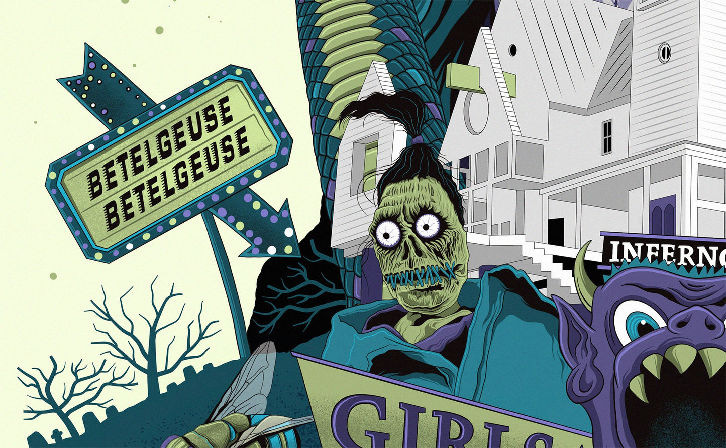 Beetlejuice Poster - Tim Burton 1988 Print