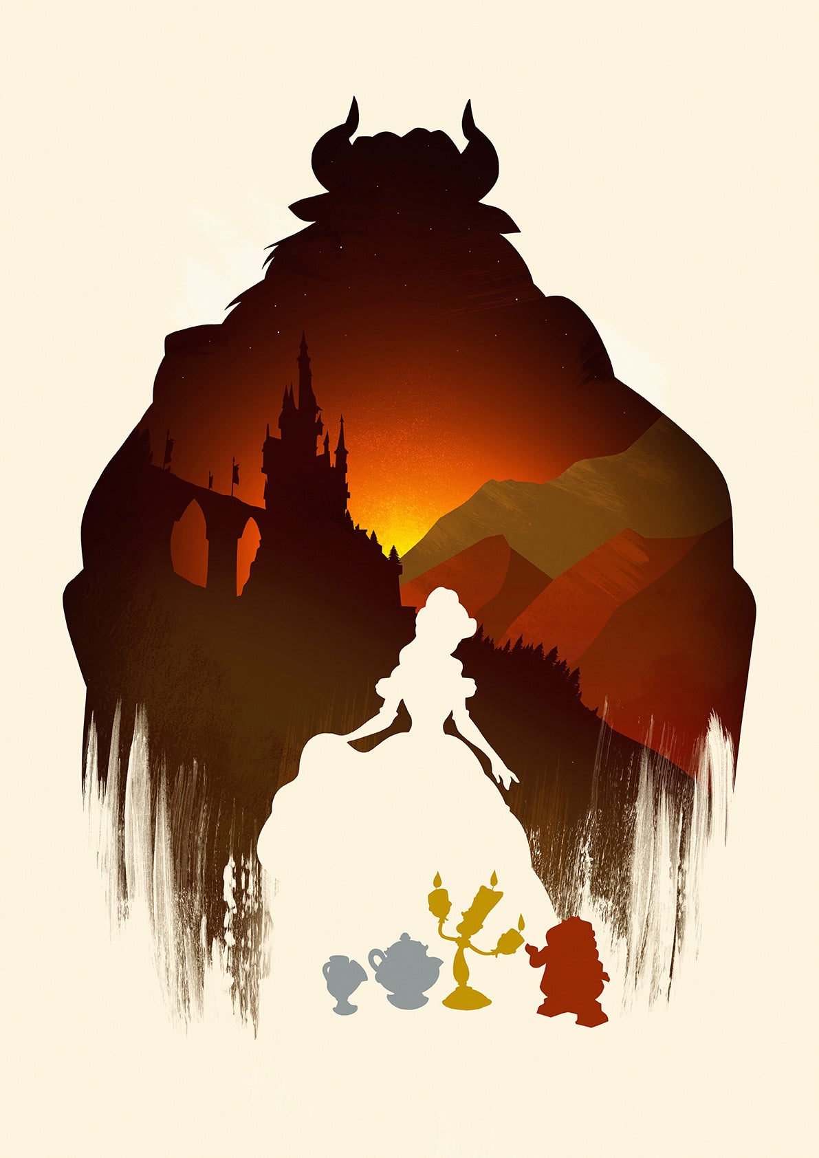 Disney Beauty And The Beast Poster Print