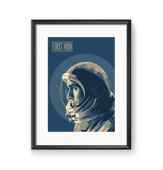First Man - Space Astronaut Moon Landing Mission Print