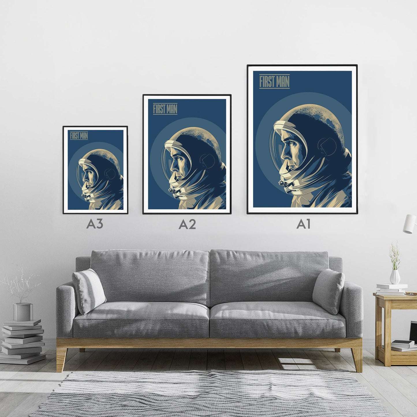 First Man - Space Astronaut Moon Landing Mission Print