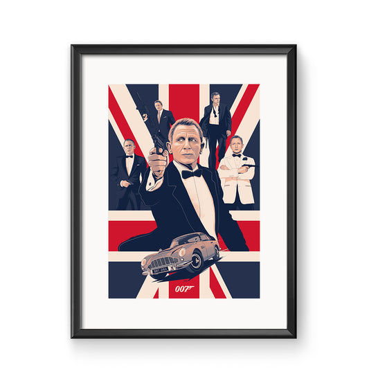 007 James Bond - Daniel Craig Celebration Poster Print