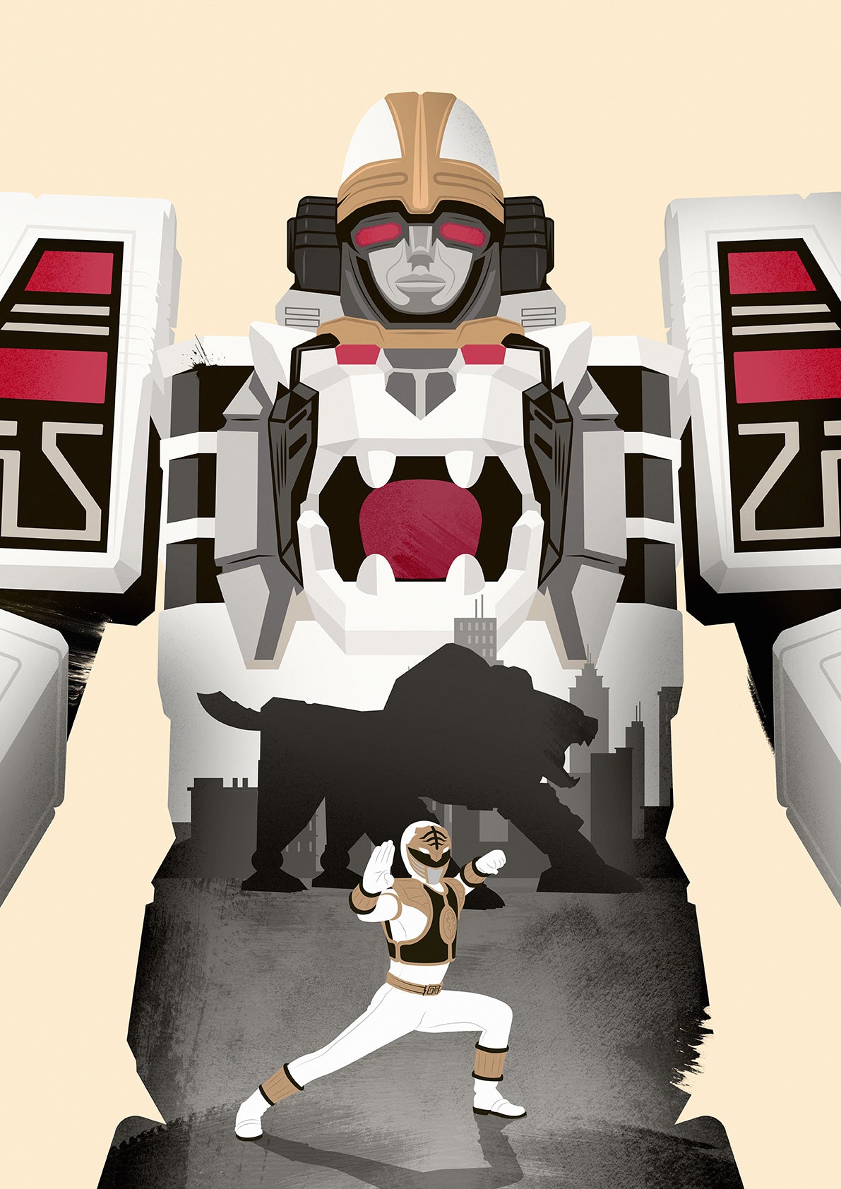 Power Rangers Tigerzord Poster Print