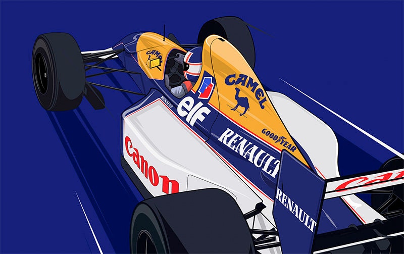 F1 1992 Williams FW14 Formula 1 Print - Poster - Nigel Mansell