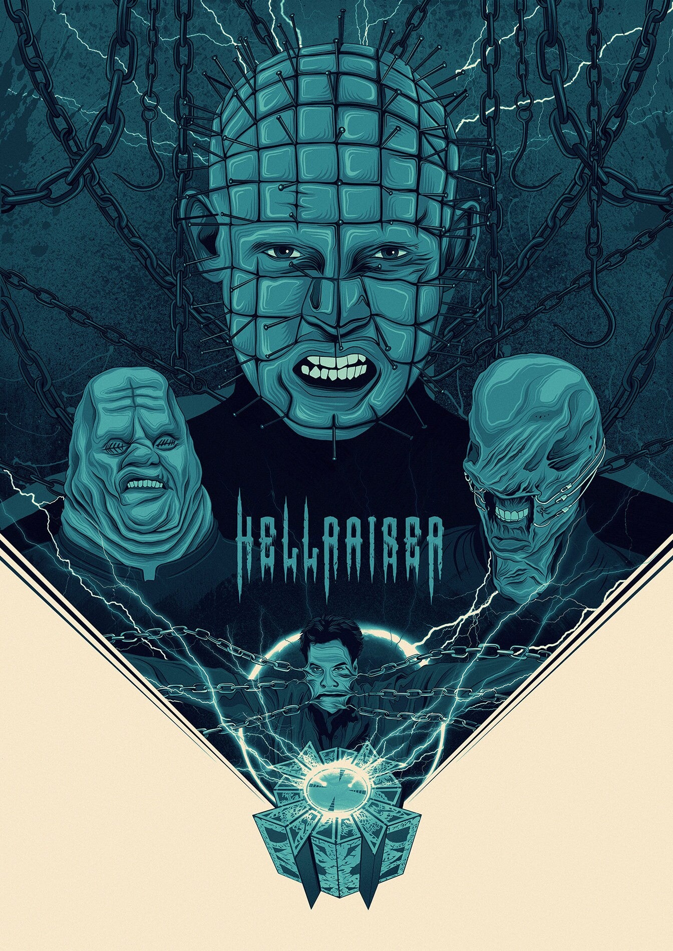 Hellraiser Poster Horror Movie Print - Pinhead