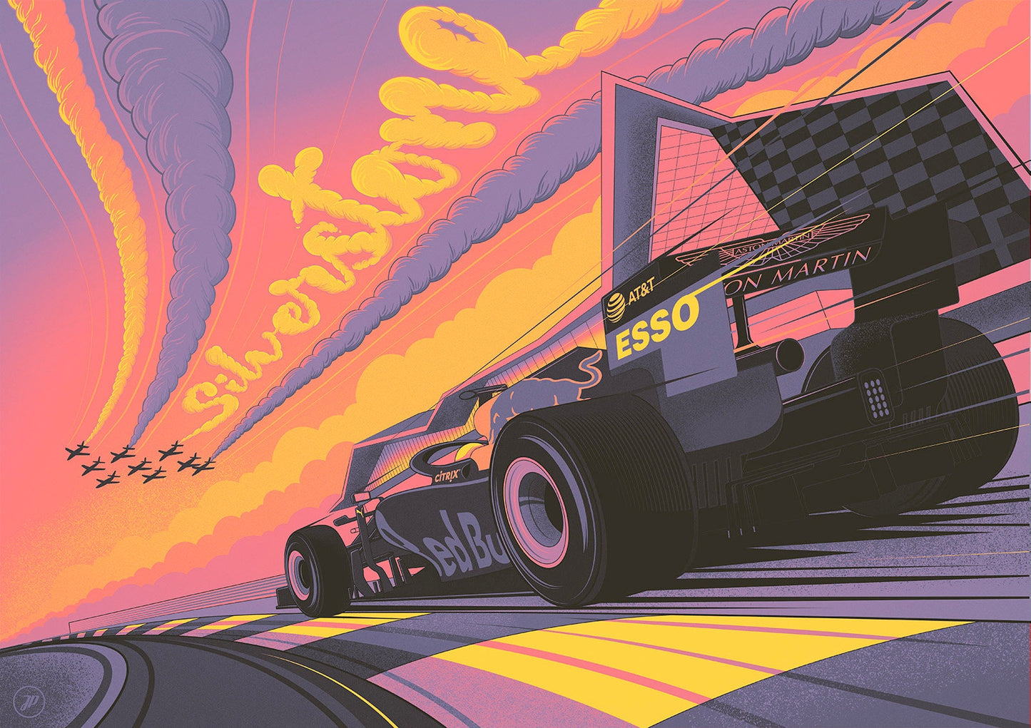 F1 Silverstone RedBull Racing Poster