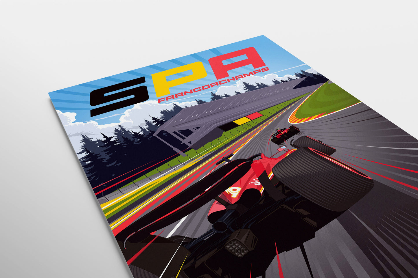 F1 Ferrari Spa Francorchamps Formula 1 Poster Print