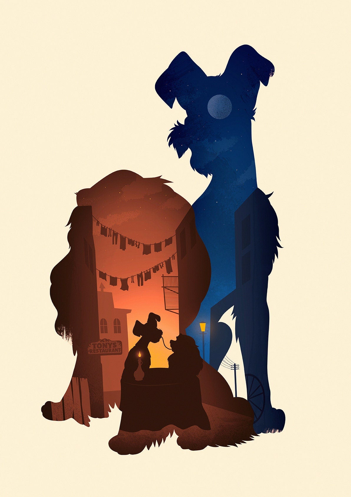 Disney Lady and the Tramp Poster Print