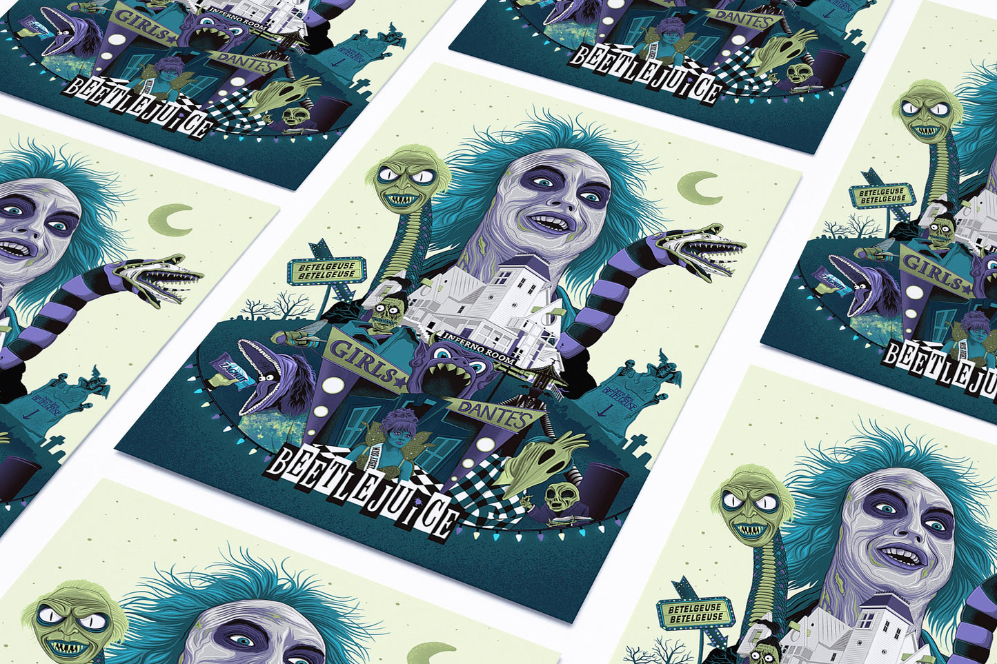 Beetlejuice Poster - Tim Burton 1988 Print
