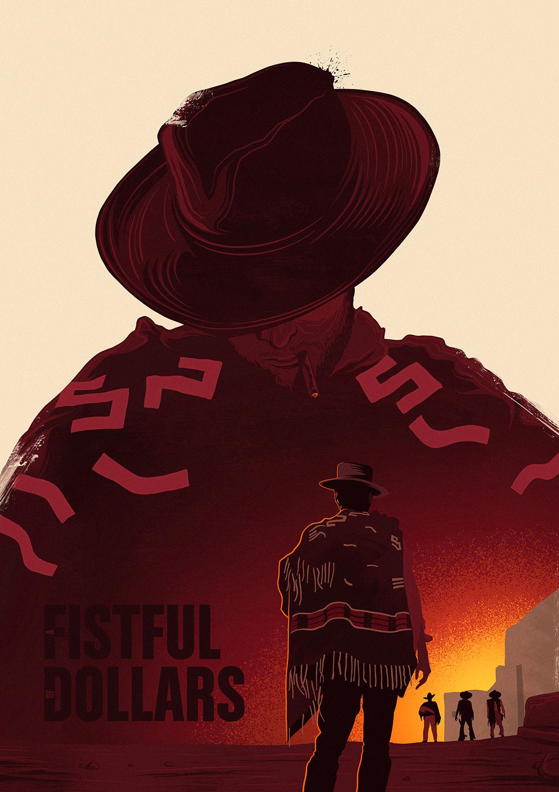 Spaghetti Western - A Fistful Of Dollars | For A Few Dollars More | The Good The Bad And The Ugly | Clint Eastwood | Wild West Poster Print