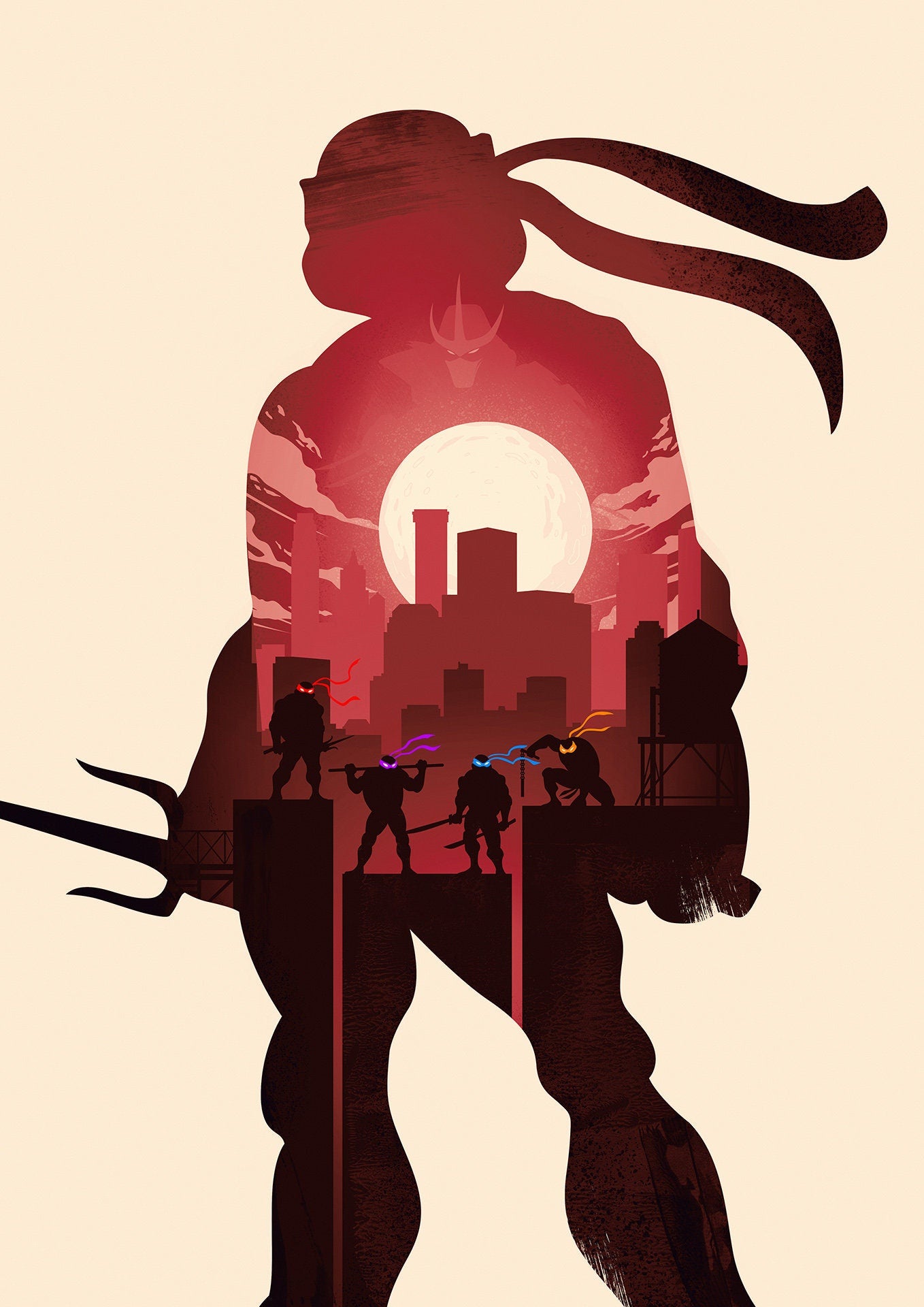 Teenage Mutant Hero Turtles Poster TMHT Print
