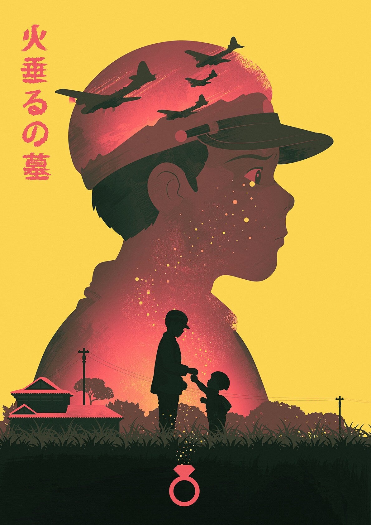 Grave Of The Fireflies Anime Movie Poster Print