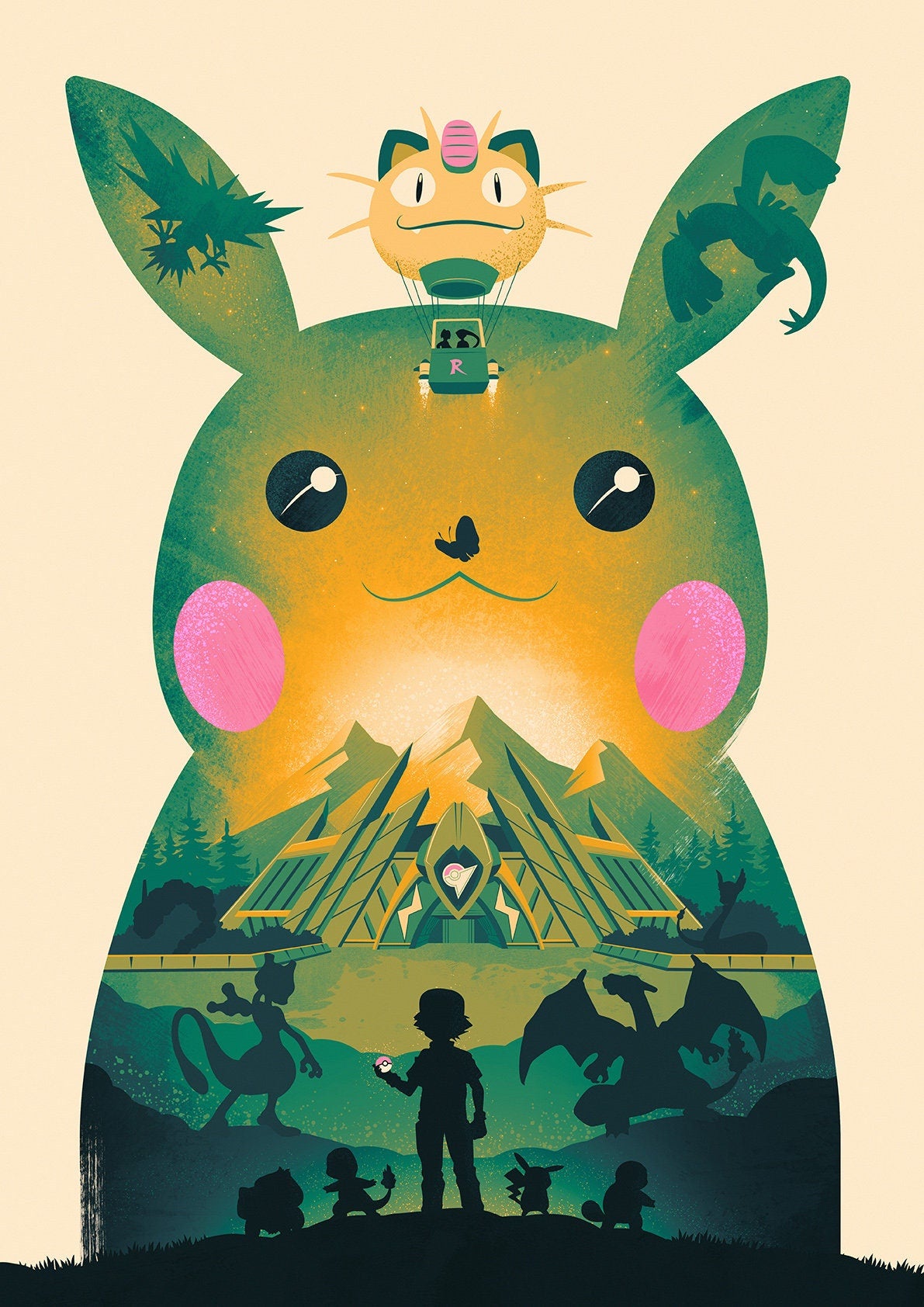 Pokemon Pikachu Poster Print