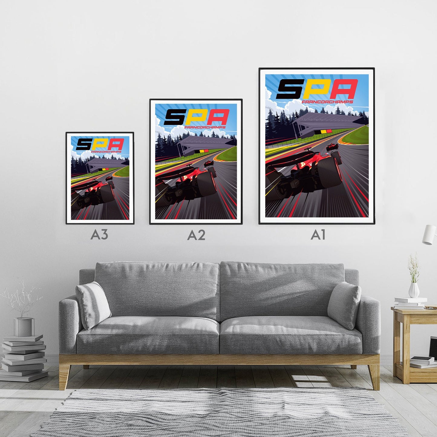 F1 Ferrari Spa Francorchamps Formula 1 Poster Print