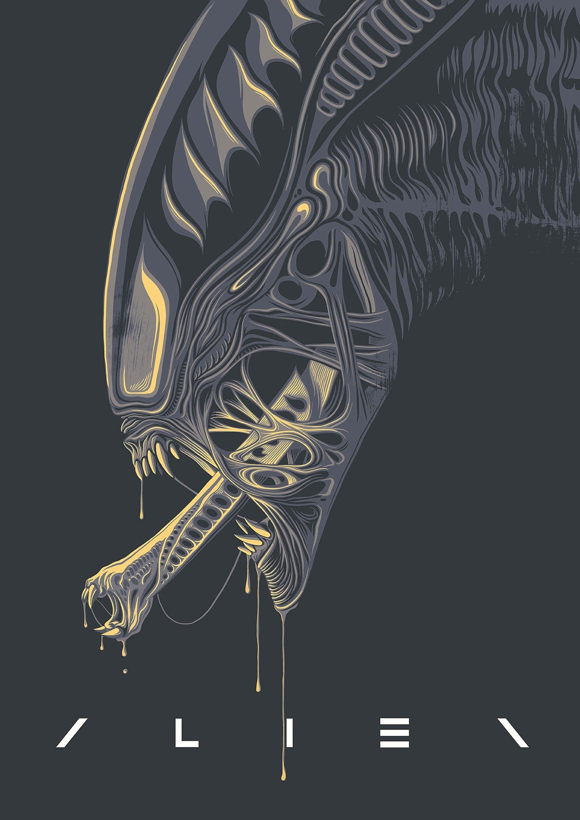 Alien Movie Poster | Aliens Print | Ridley Scott