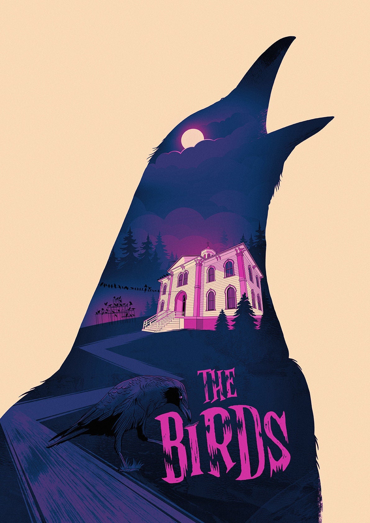 Alfred Hitchcock The Birds Poster Print