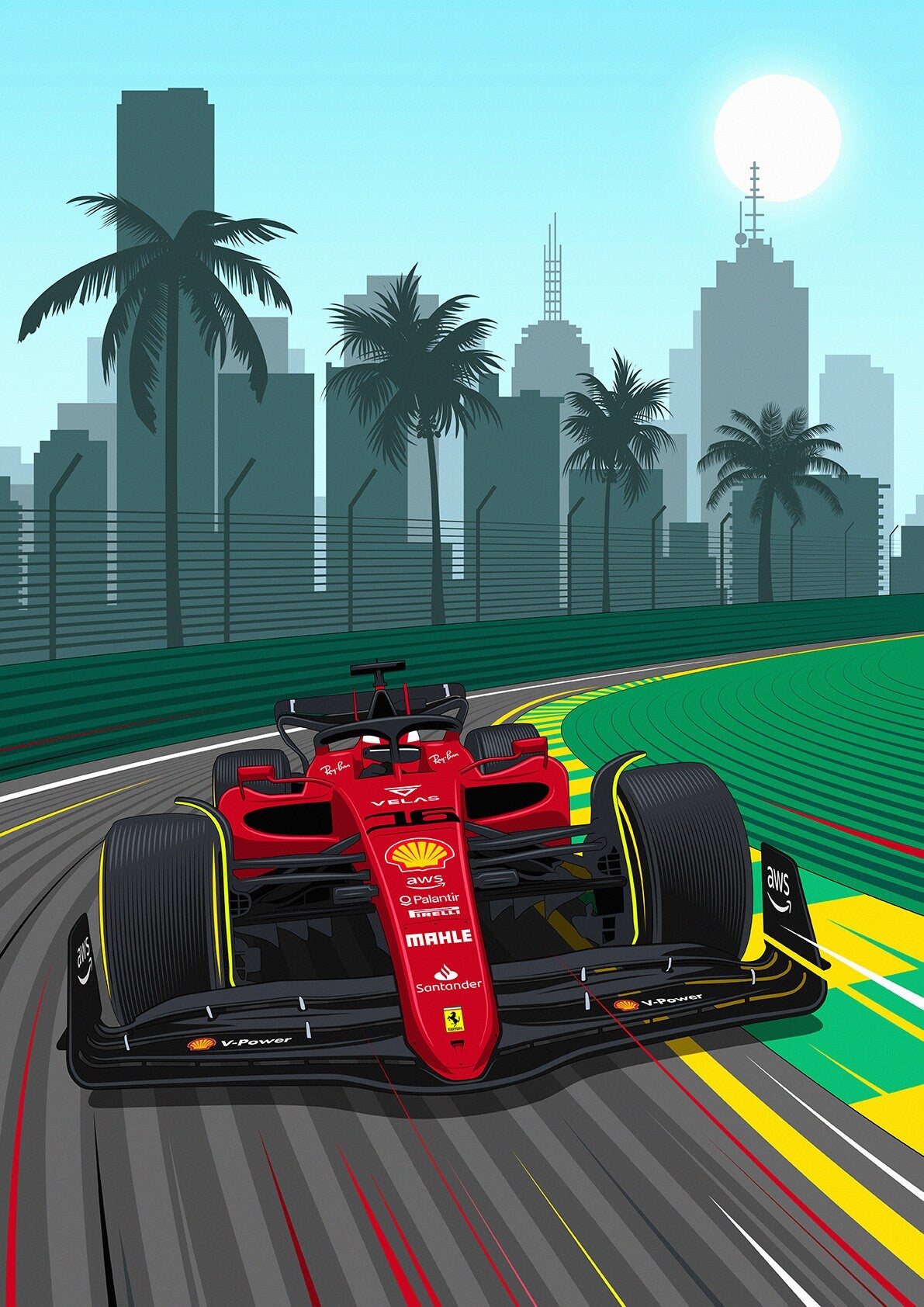 F1 Ferrari Australia Formula 1 Poster Print - Charles LeClerc