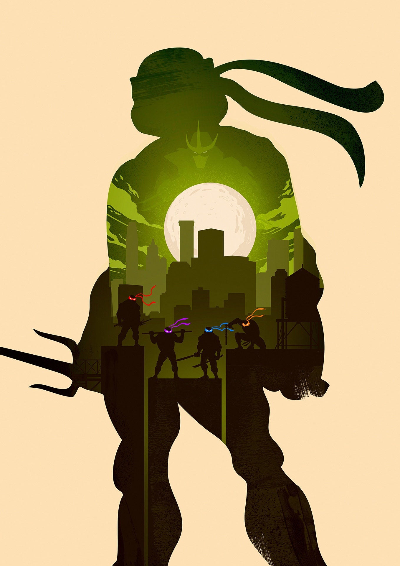Teenage Mutant Hero Turtles Poster TMHT Print