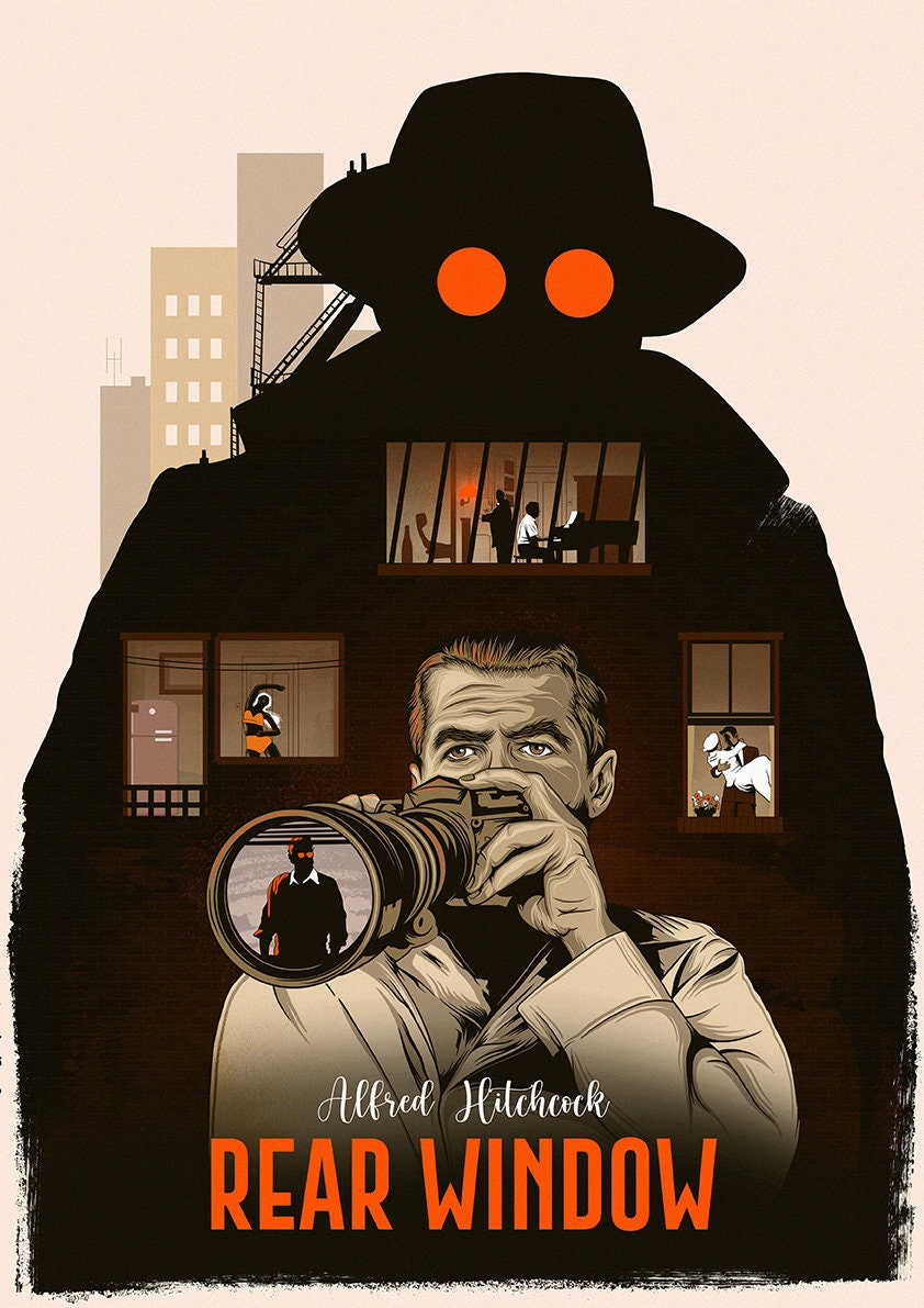 Alfred Hitchcock - Rear Window Poster Print
